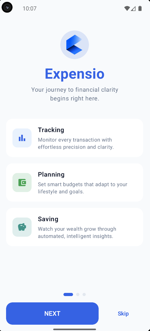Onboarding welcome screen